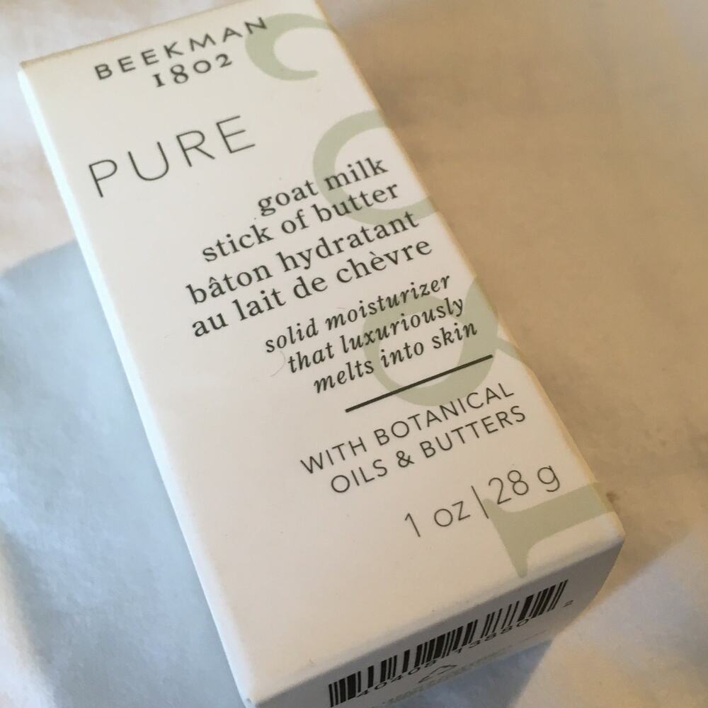 Beekman 1802 PURE Goat Milk Stick of Butter 1 oz NIB Paraban/Sulfate/Talc Free